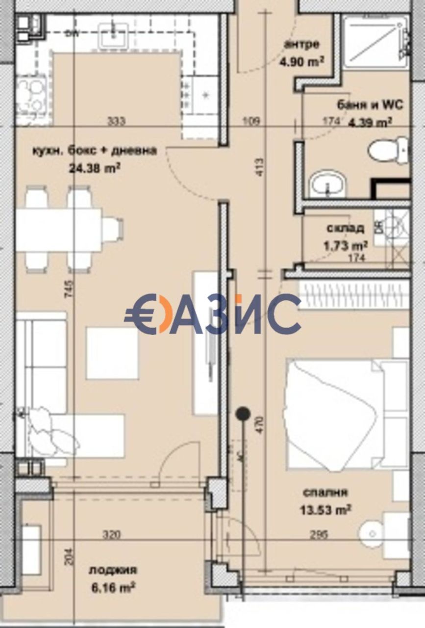 Апартаменты в Бургасе, Болгария, 74.9 м² - фото 12