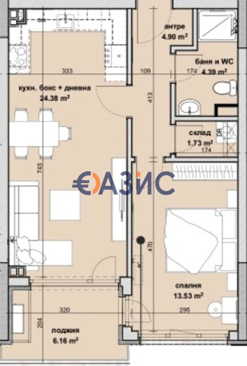 Апартаменты в Бургасе, Болгария, 75.3 м² - фото 12