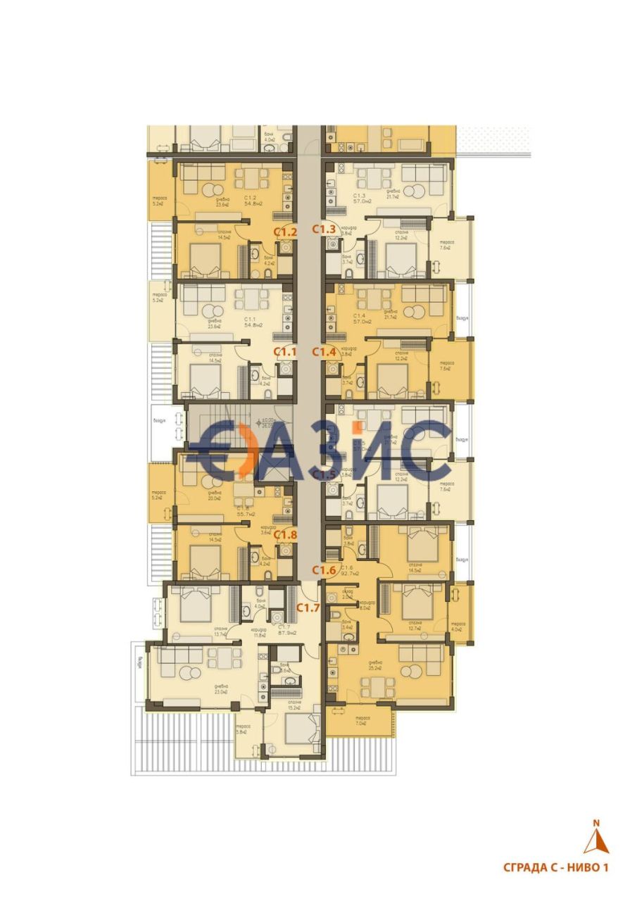 Апартаменты в Святом Власе, Болгария, 103.8 м² - фото 15