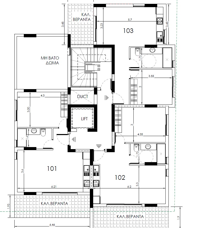 Апартаменты в Лимасоле, Кипр, 65 м² - фото 1