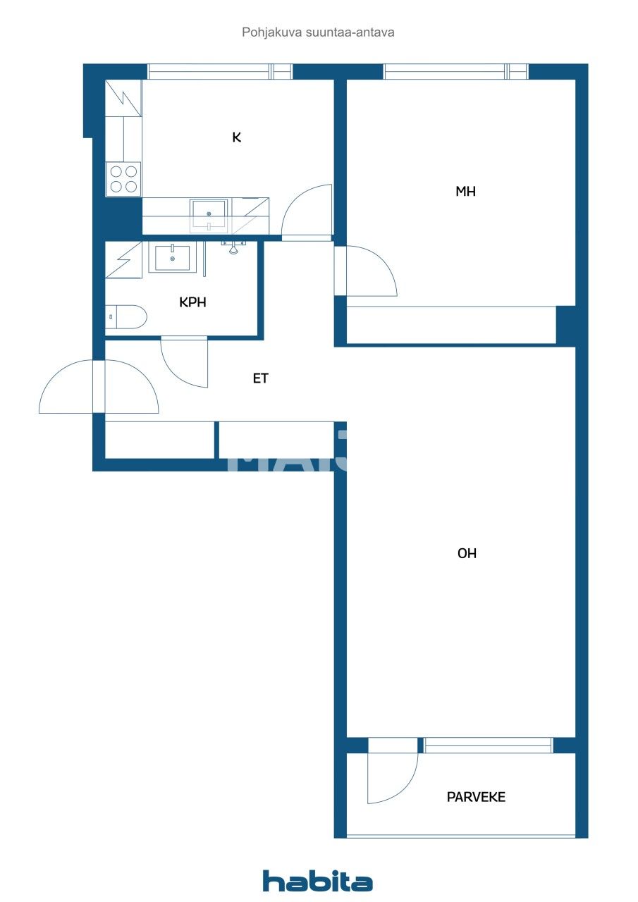 Апартаменты в Турку, Финляндия, 60 м² - фото 2