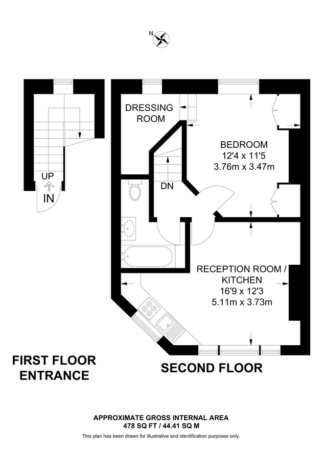 Квартира в Лондоне, Великобритания, 44 м² - фото 7