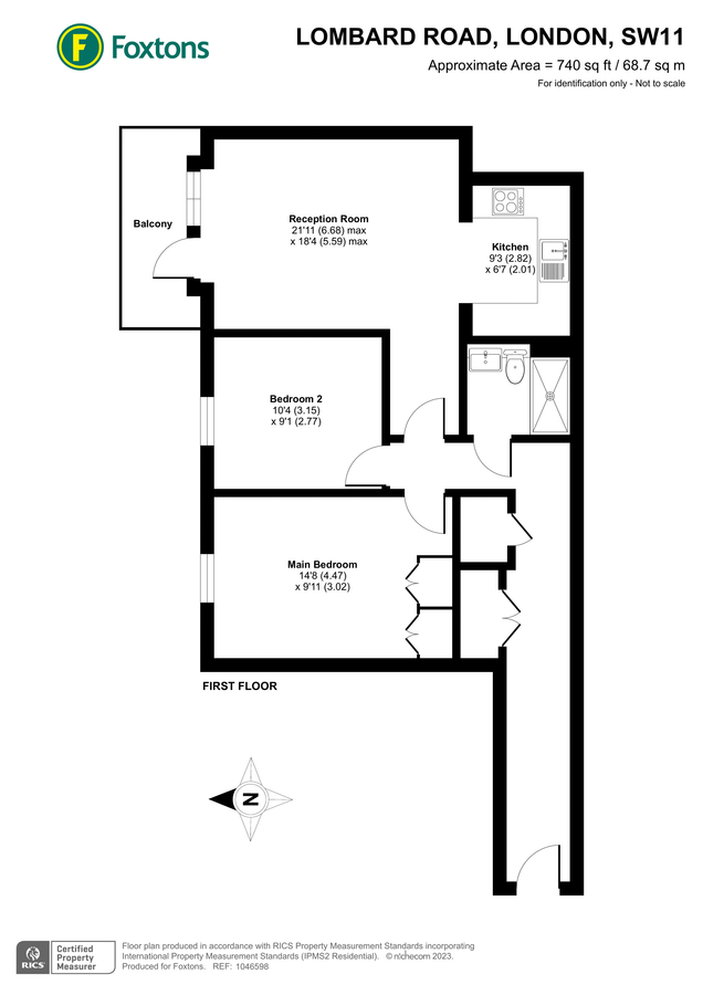 Квартира в Лондоне, Великобритания, 69 м² - фото 8