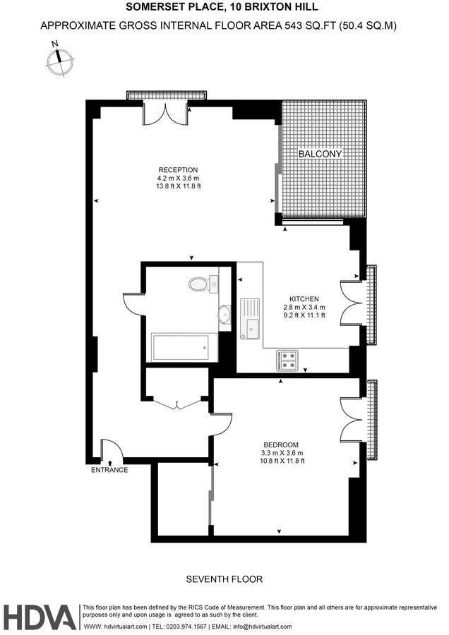 Квартира в Лондоне, Великобритания, 50 м² - фото 11