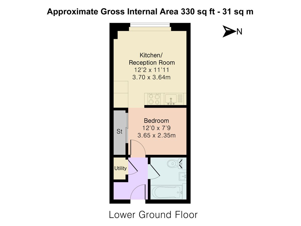 Квартира в Лондоне, Великобритания, 31 м² - фото 11