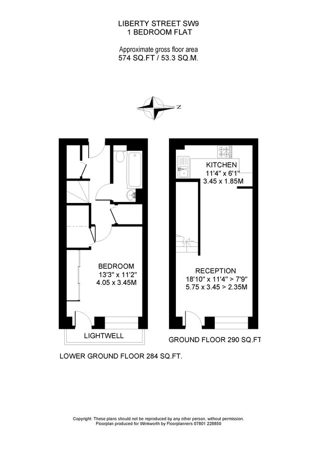 Квартира в Лондоне, Великобритания, 53 м² - фото 12