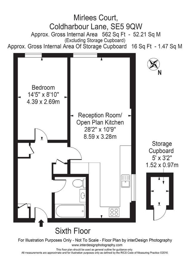Квартира в Лондоне, Великобритания, 52 м² - фото 14
