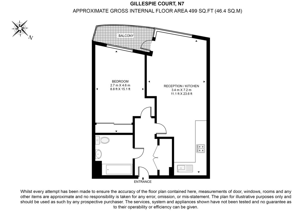 Квартира в Лондоне, Великобритания, 46 м² - фото 14