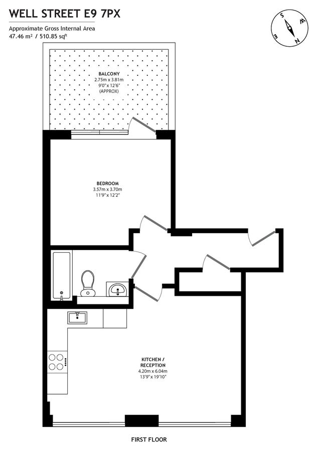 Квартира в Лондоне, Великобритания, 48 м² - фото 15