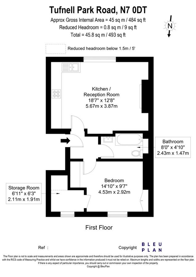 Квартира в Лондоне, Великобритания, 46 м² - фото 17