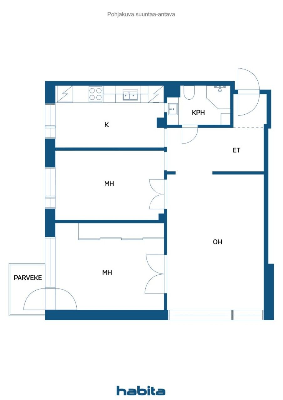 Апартаменты в Хельсинки, Финляндия, 69 м² - фото 2
