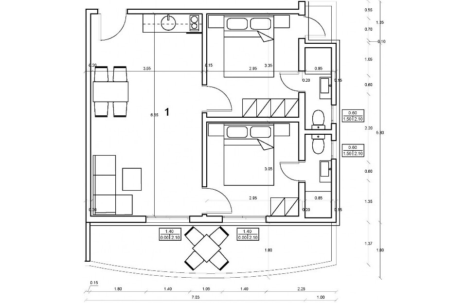 Квартира в Олимпиаки-Акти, Греция, 54 м² - фото 9