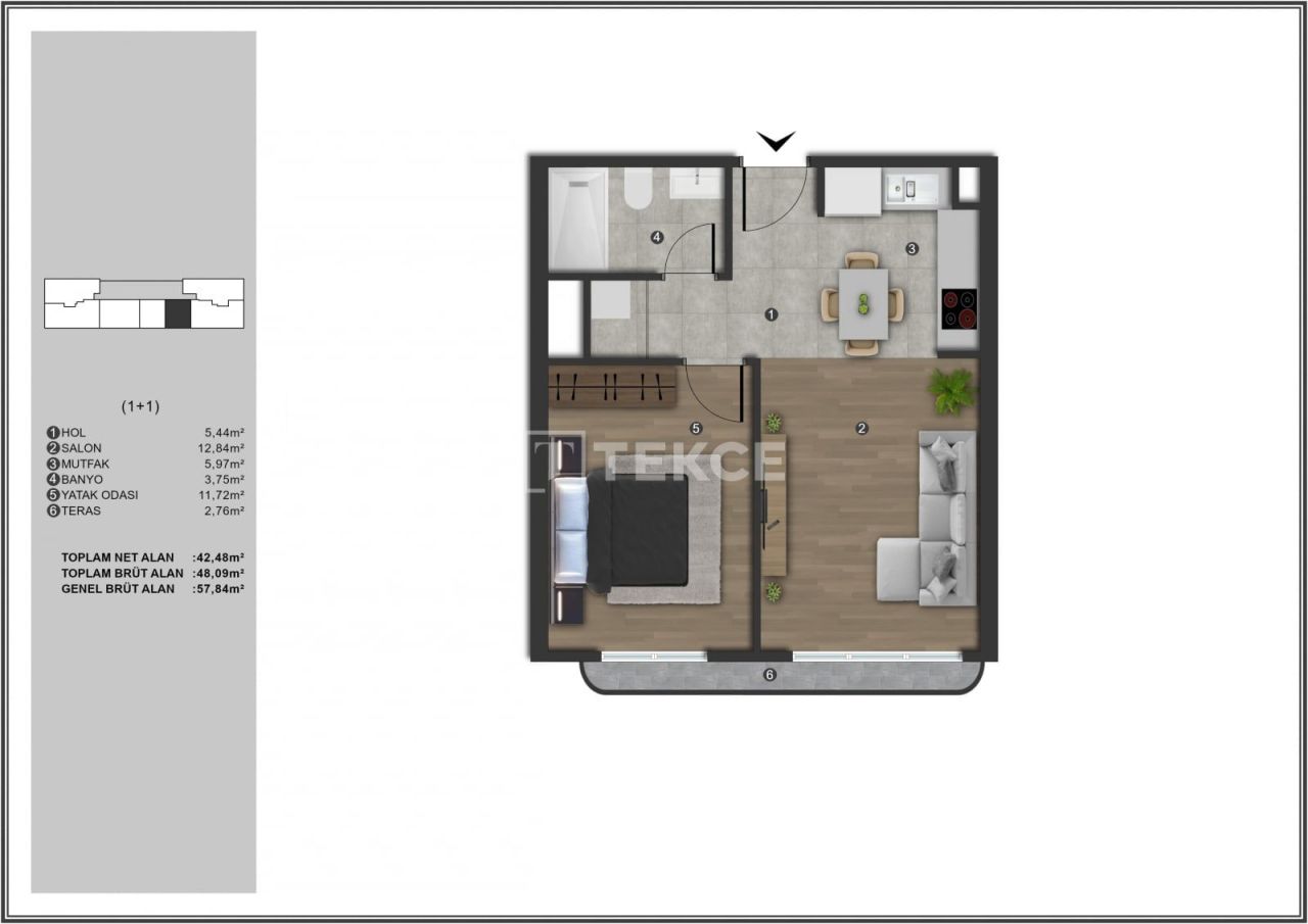 Апартаменты в Стамбуле, Турция, 91 м² - фото 15