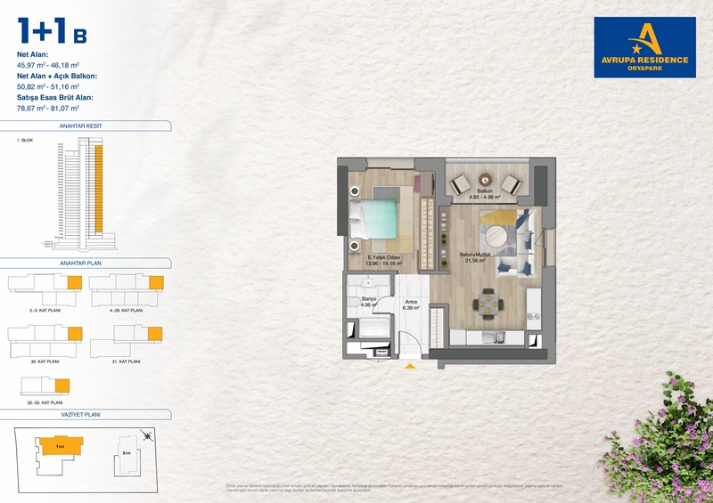 Апартаменты в Стамбуле, Турция, 70 м² - фото 2