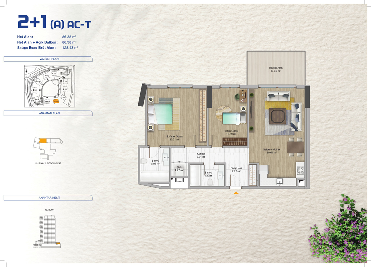 Апартаменты в Стамбуле, Турция, 75 м² - фото 3