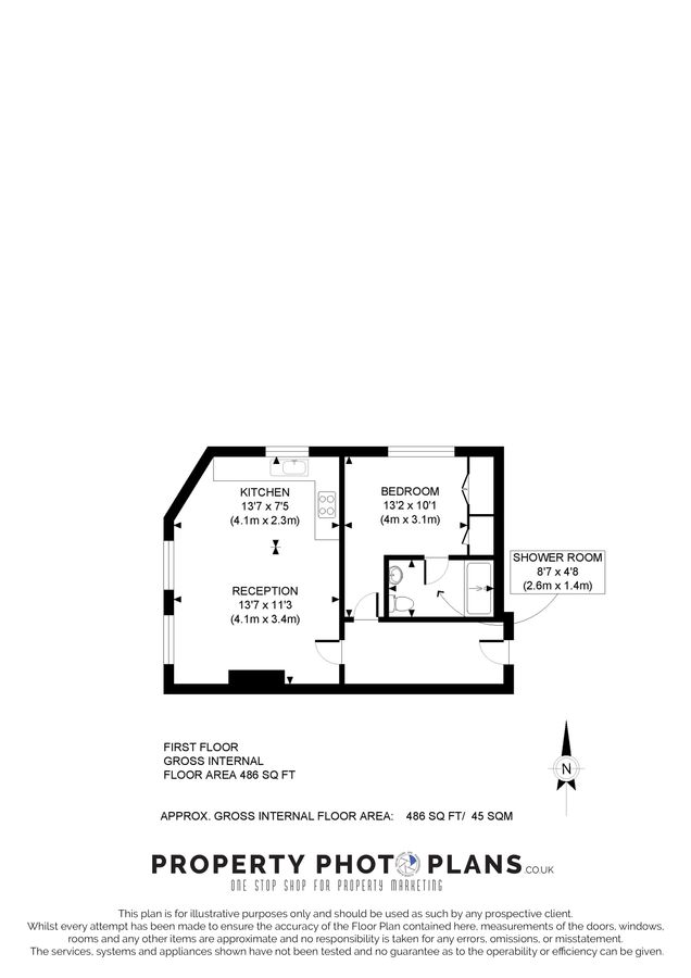 Квартира в Лондоне, Великобритания, 45 м² - фото 8