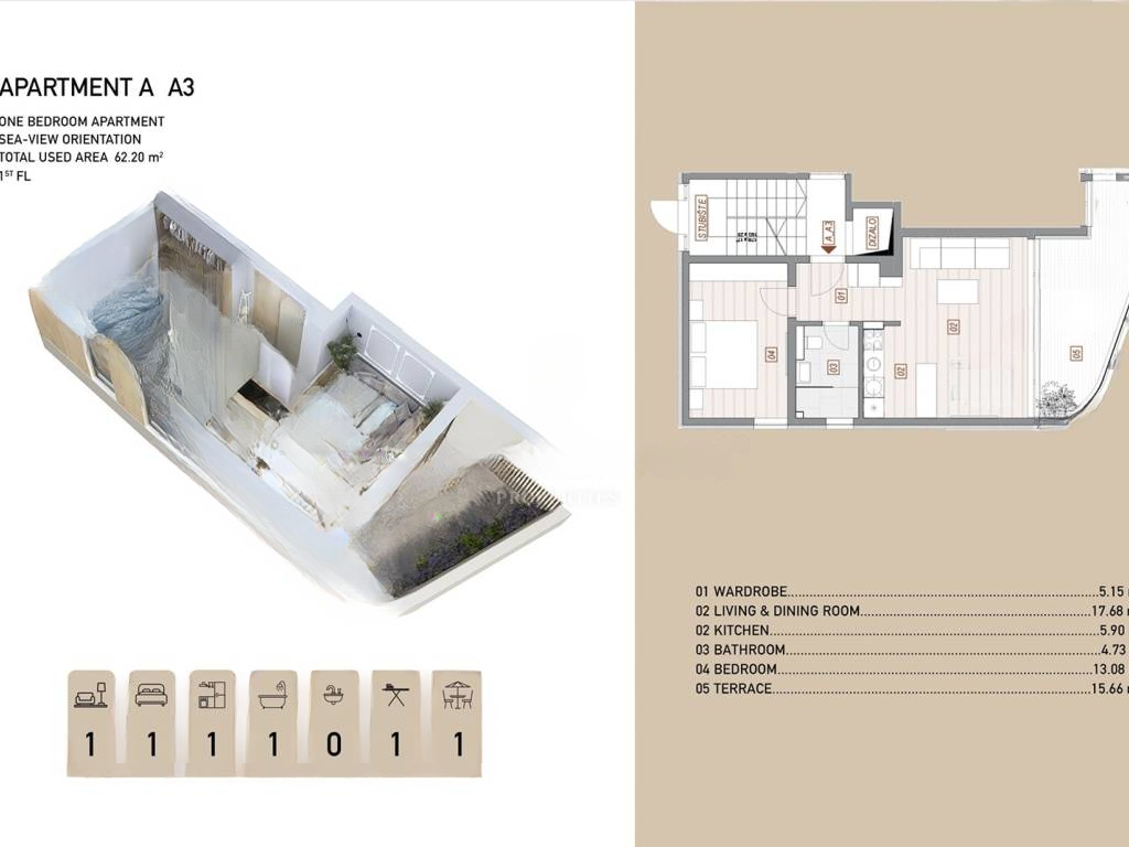 Квартира в Опатии, Хорватия, 62 м² - фото 8