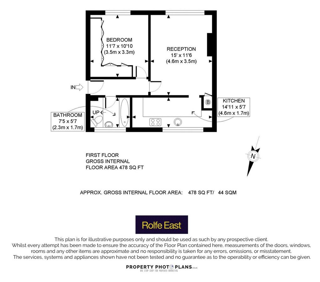 Квартира в Лондоне, Великобритания, 44 м² - фото 10