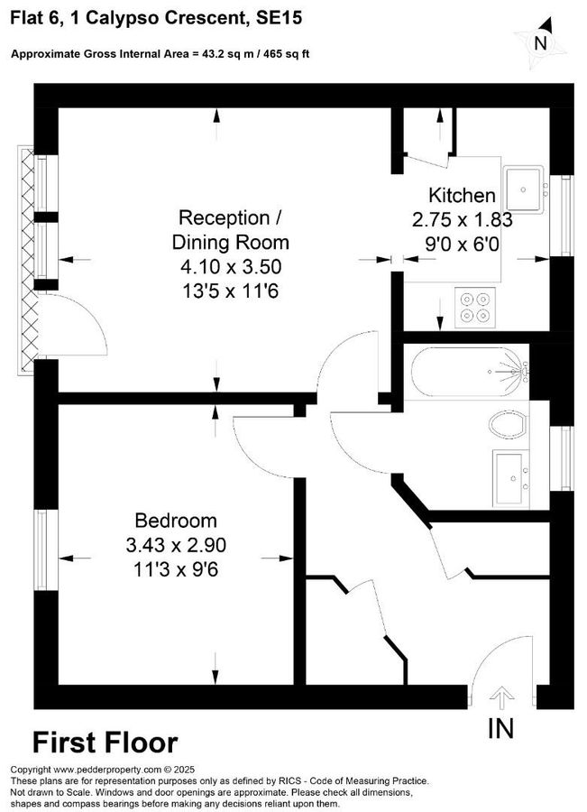 Квартира в Лондоне, Великобритания, 43 м² - фото 10