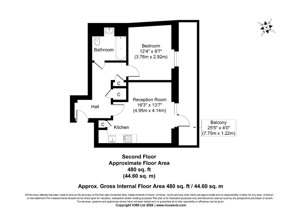 Квартира в Лондоне, Великобритания, 45 м² - фото 10