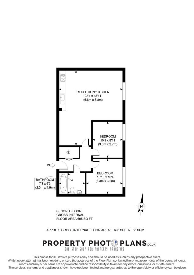 Квартира в Лондоне, Великобритания, 65 м² - фото 12