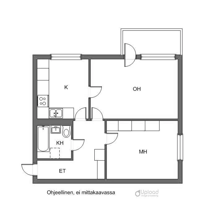 Квартира в Коуволе, Финляндия, 58.5 м² - фото 2