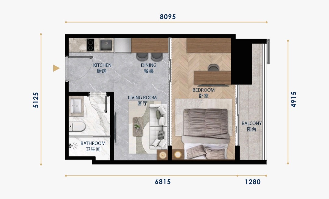 Апартаменты в Пномпене, Камбоджа, 59.46 м² - фото 7