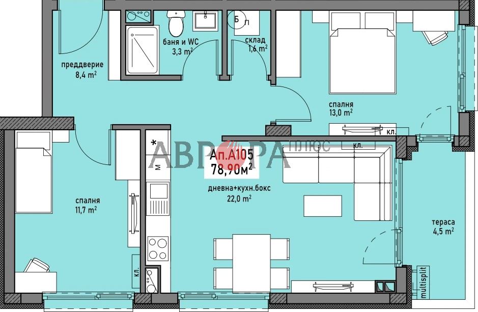Апартаменты в Бургасе, Болгария, 93 м² - фото 1