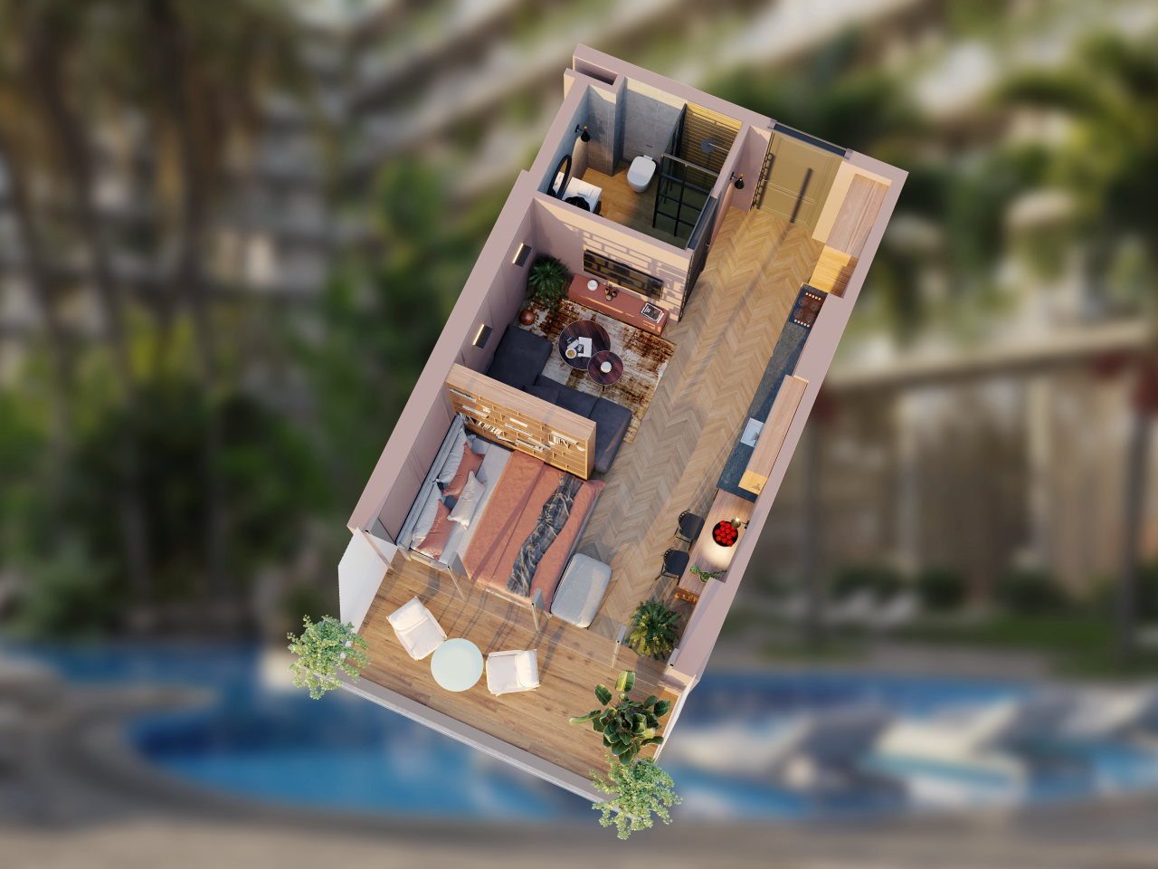 Квартира в Батуми, Грузия, 33.4 м² - фото 14