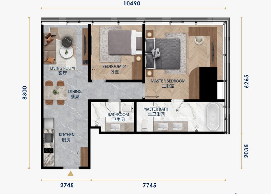 Апартаменты в Пномпене, Камбоджа, 106 м² - фото 4