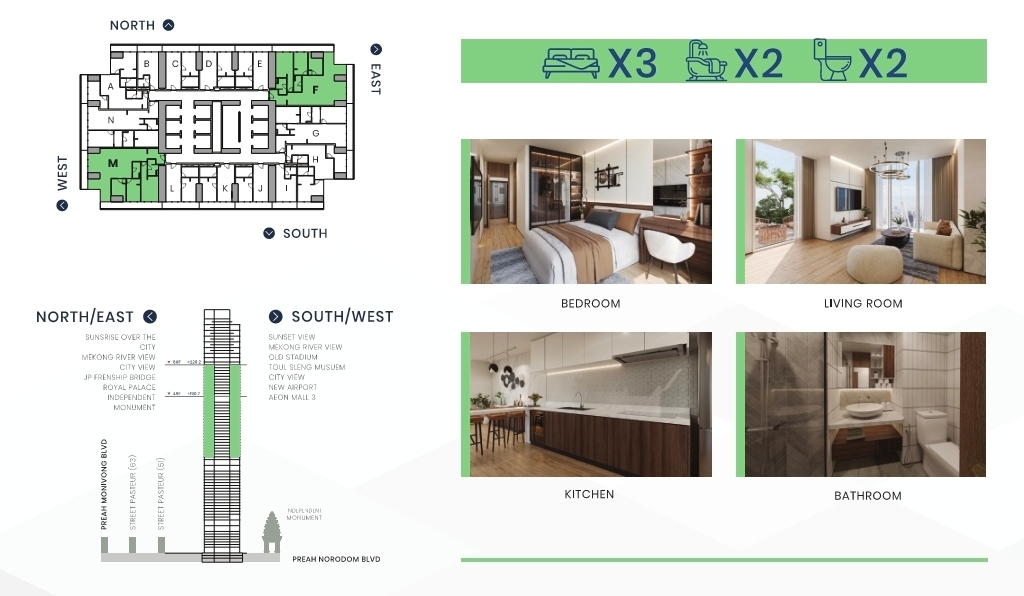 Апартаменты в Пномпене, Камбоджа, 116 м² - фото 9