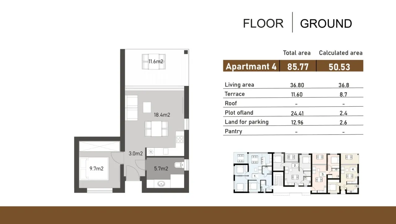 Квартира в Задаре, Хорватия, 50.3 м² - фото 2