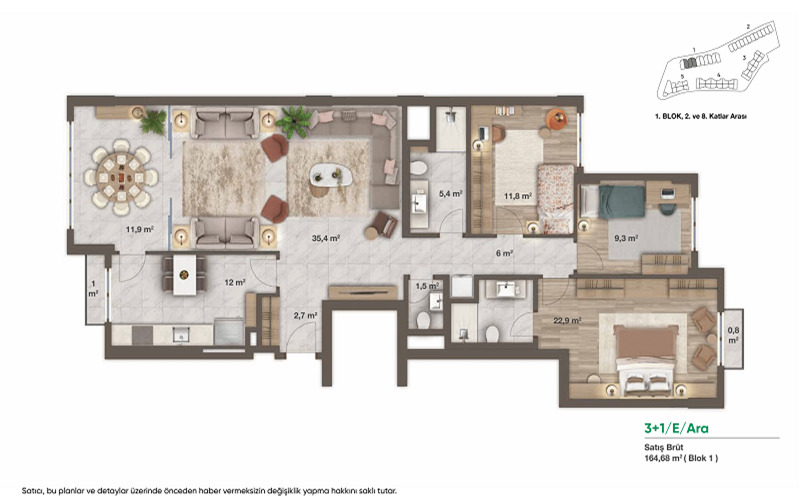 Апартаменты в Стамбуле, Турция, 105 м² - фото 5