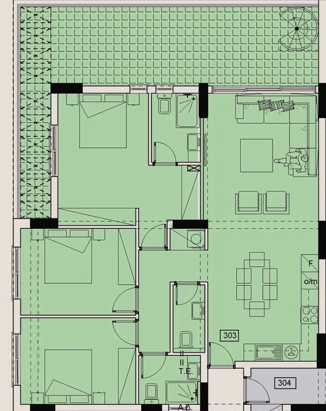 Пентхаус в Лимасоле, Кипр, 54 м² - фото 11