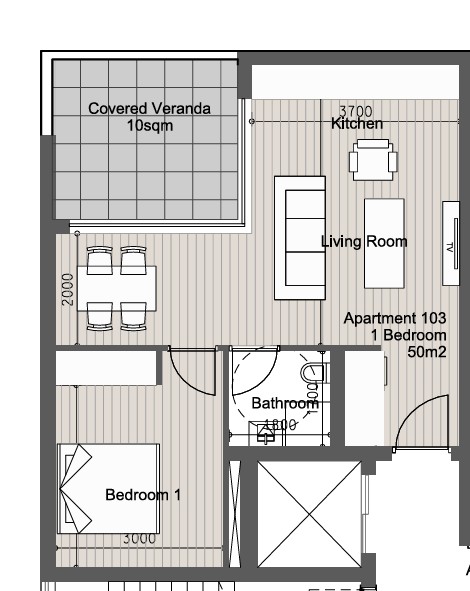 Апартаменты в Лимасоле, Кипр, 60 м² - фото 14