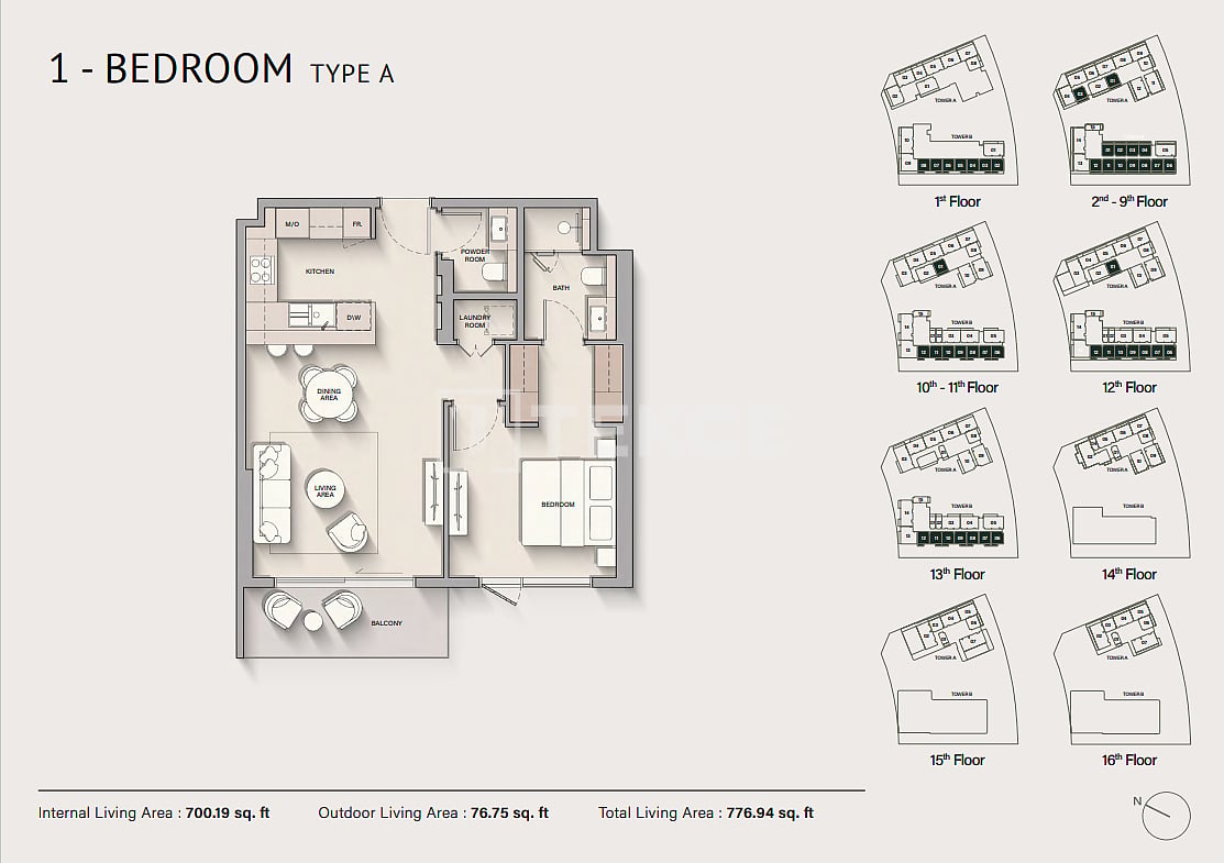 Апартаменты в Дубае, ОАЭ, 110 м² - фото 8