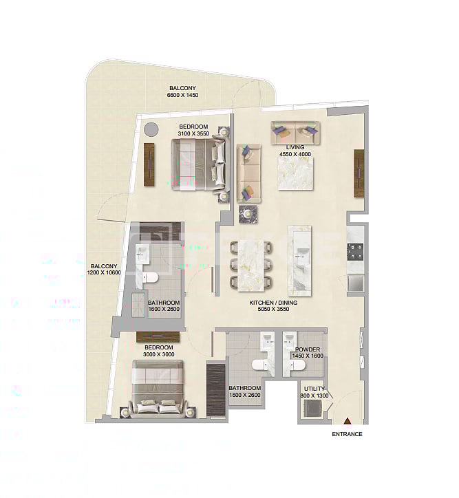 Апартаменты Остров Яс, ОАЭ, 51 м² - фото 11