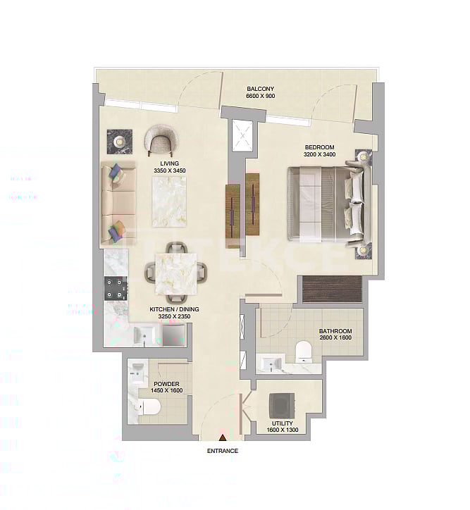 Апартаменты Остров Яс, ОАЭ, 93 м² - фото 12