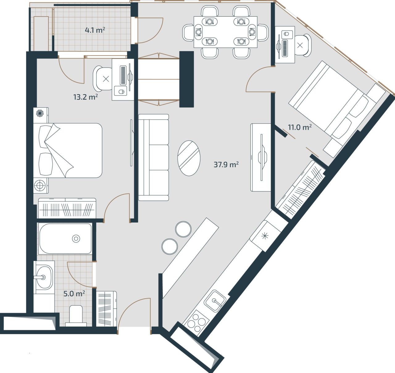 Квартира в Батуми, Грузия, 71.2 м² - фото 1