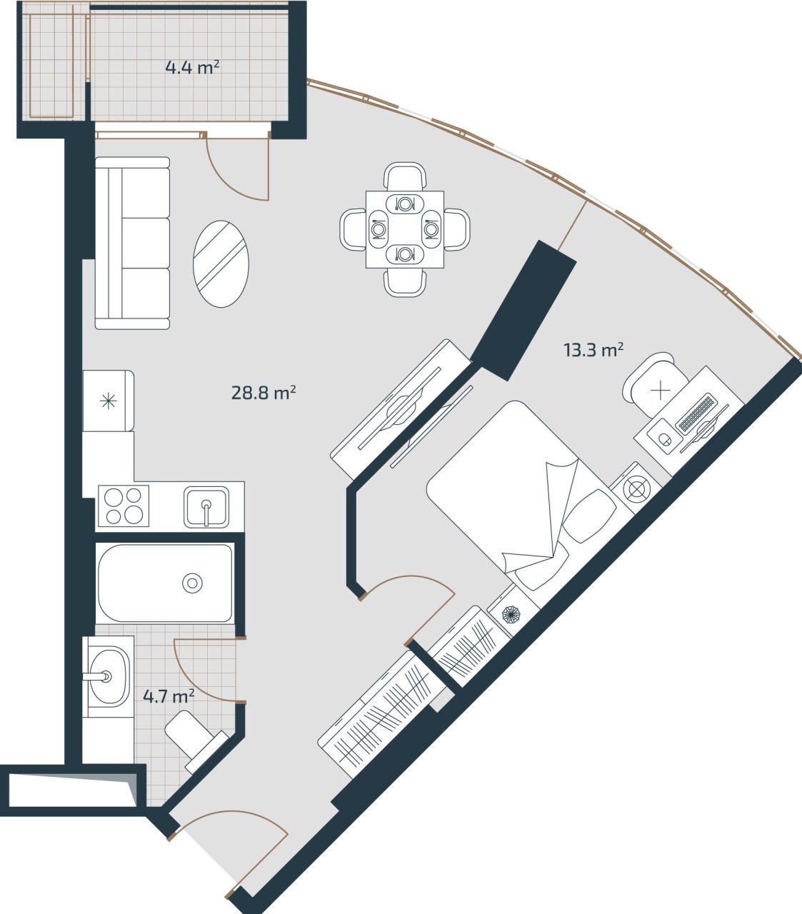 Квартира в Батуми, Грузия, 51.2 м² - фото 7