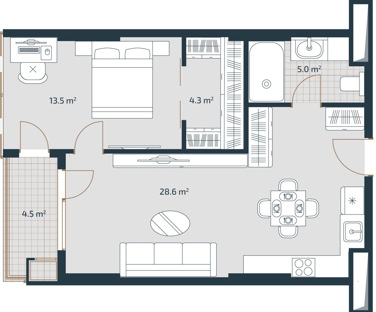 Квартира в Батуми, Грузия, 55.9 м² - фото 4
