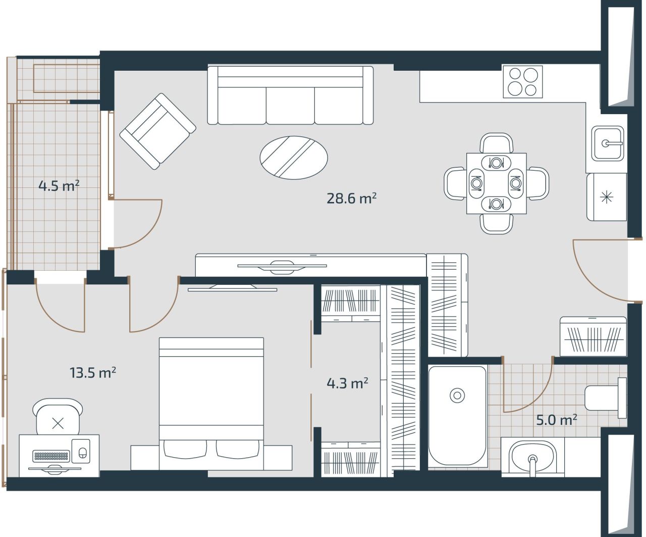 Квартира в Батуми, Грузия, 55.9 м² - фото 6