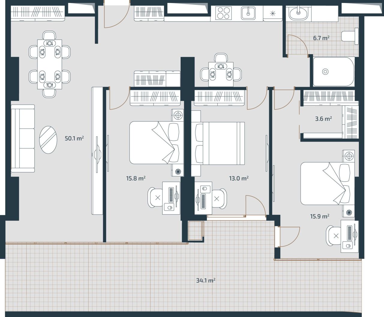 Квартира в Батуми, Грузия, 139.2 м² - фото 6
