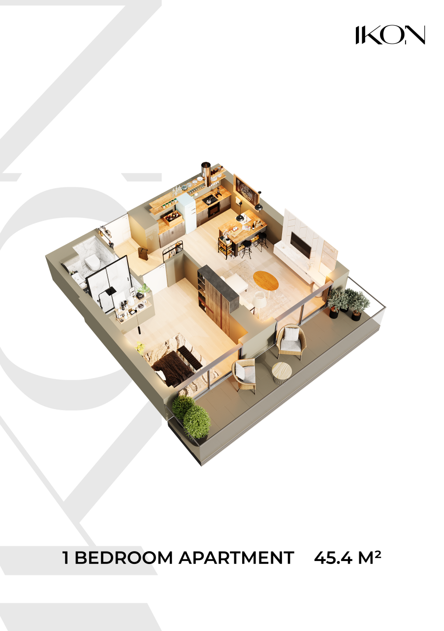 Квартира в Батуми, Грузия, 45.4 м² - фото 3