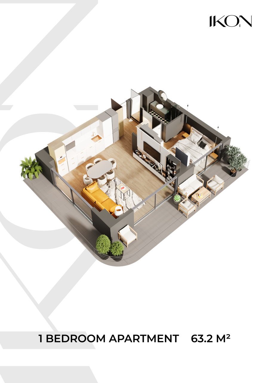 Квартира в Батуми, Грузия, 63.2 м² - фото 1