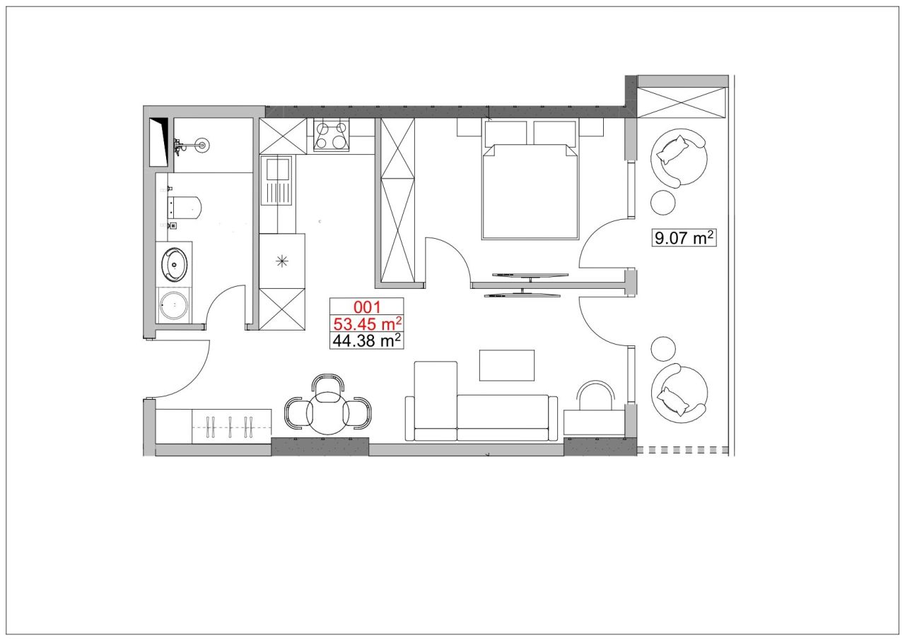 Квартира в Батуми, Грузия, 53.45 м² - фото 5