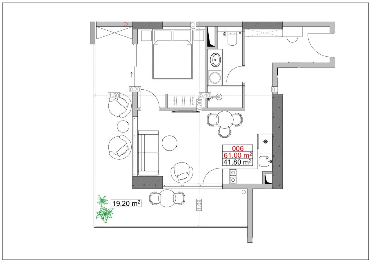 Квартира в Батуми, Грузия, 61 м² - фото 3