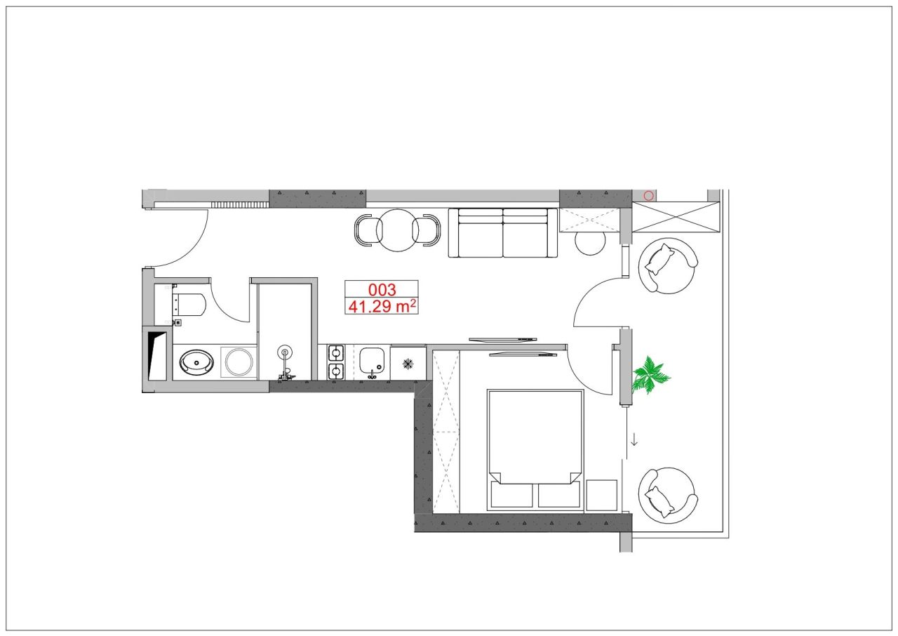 Квартира в Батуми, Грузия, 41.29 м² - фото 6
