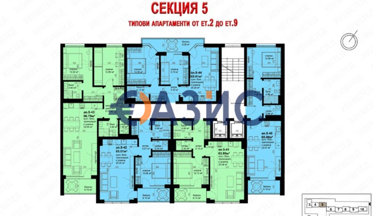 Апартаменты в Бургасе, Болгария, 71.9 м² - фото 13