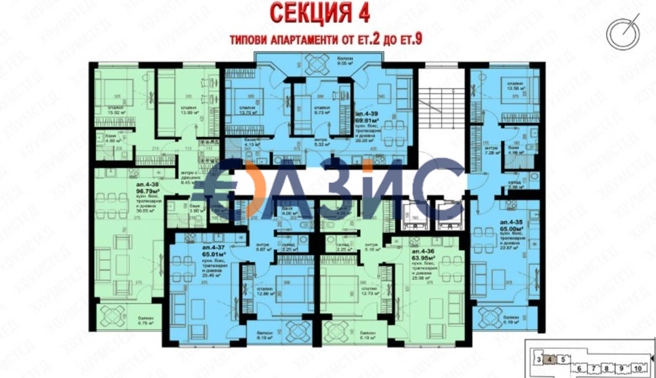 Апартаменты в Бургасе, Болгария, 80.1 м² - фото 13